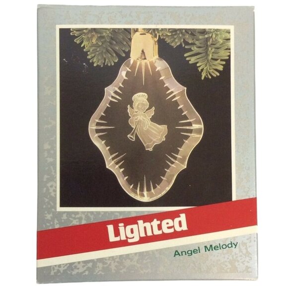 Hallmark Keepsake Ornament Angel Melody Lighted Acrylic Christmas 1989 with Box - Picture 1 of 4